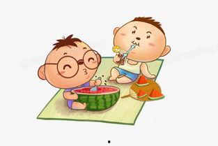 男孩吃瓜动漫图片,男孩与动漫世界的甜蜜邂逅